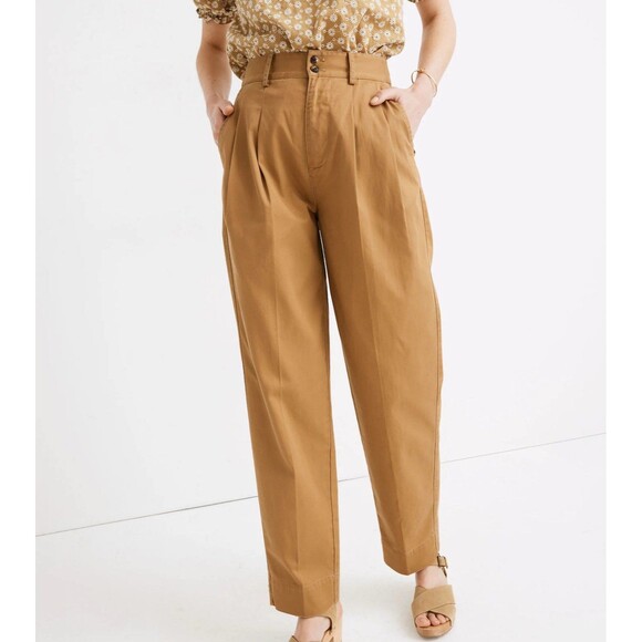 Madewell Pleated Taper Wide-Leg Pants size 2 - Picture 1 of 12
